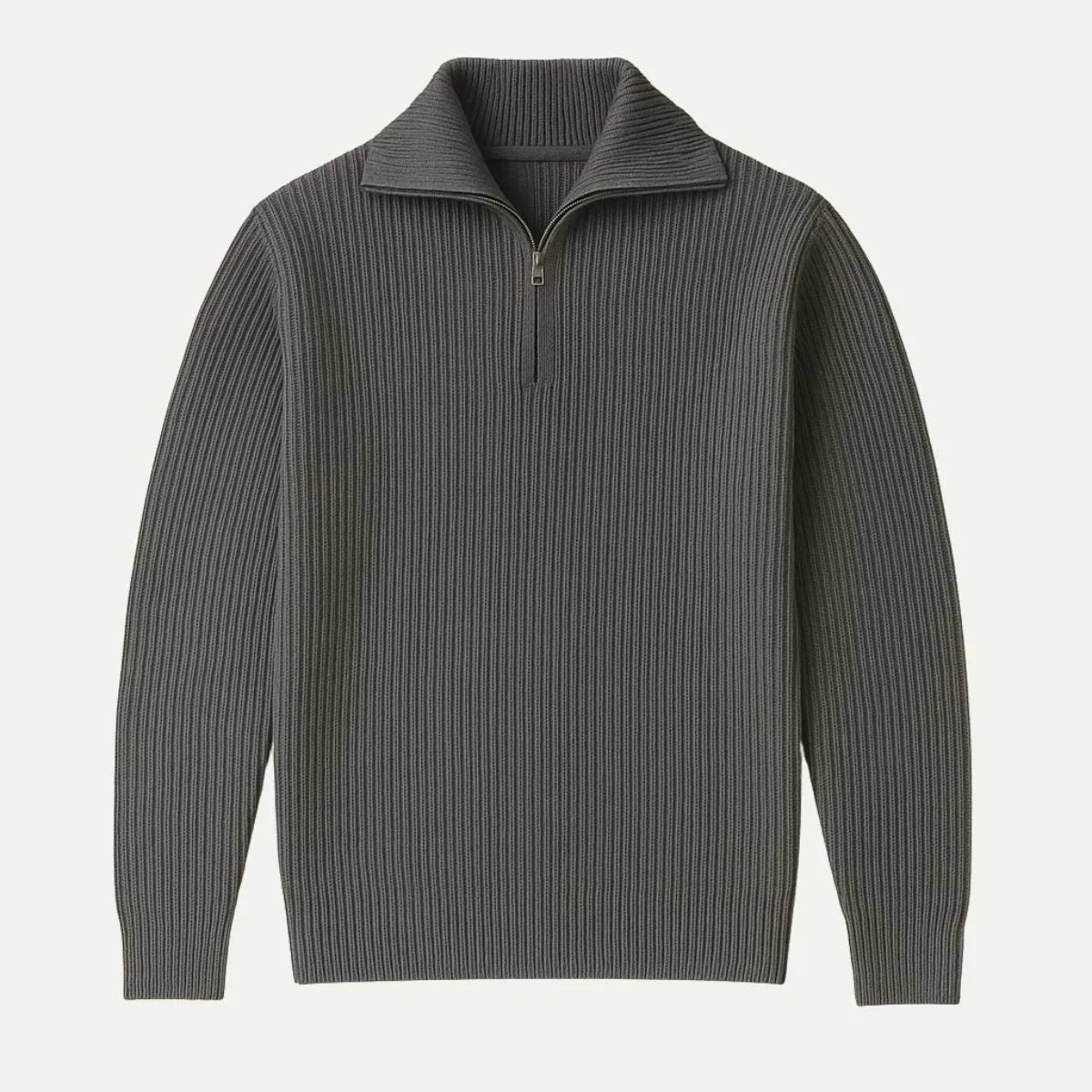 Herrer Merino Uld Jumper med Kvart Lynlås 2