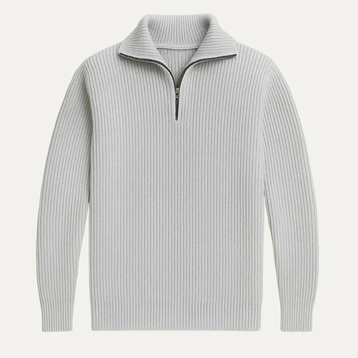 Herrer Merino Uld Jumper med Kvart Lynlås 3