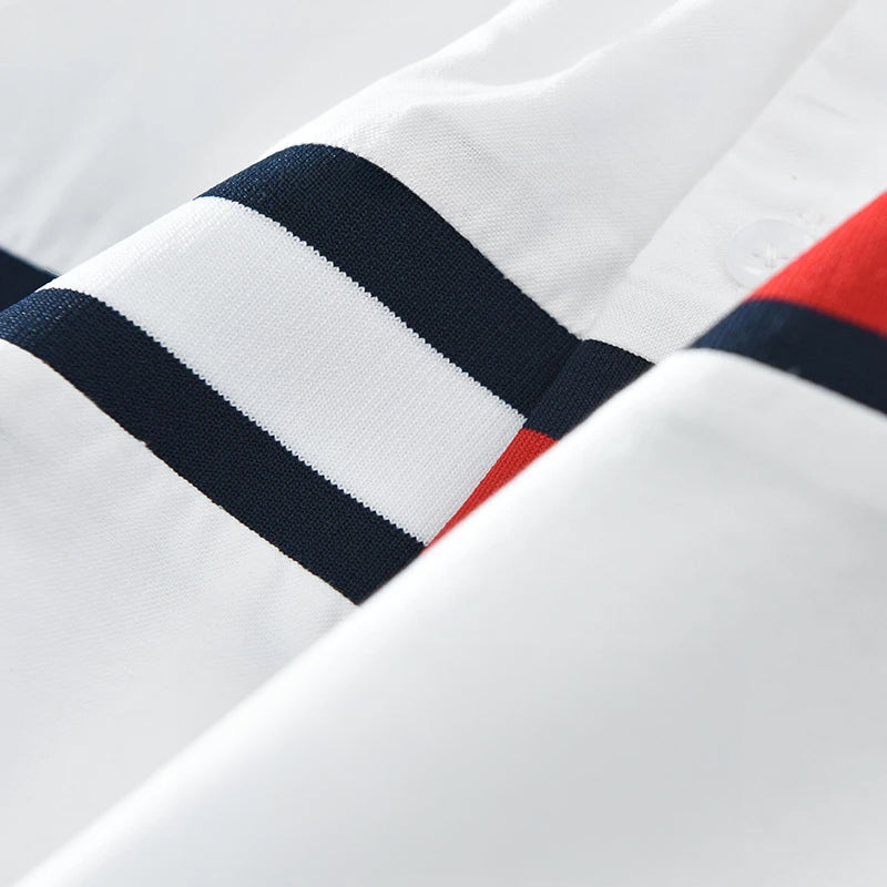 Herreskjorte Button-Up med Farveblok til Mænd 5