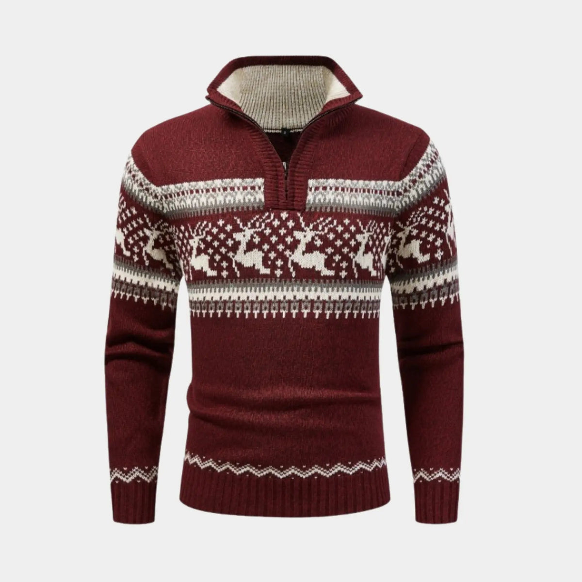 Herreskjorte Zip-up Med Skandinavisk Design til Mænd 3