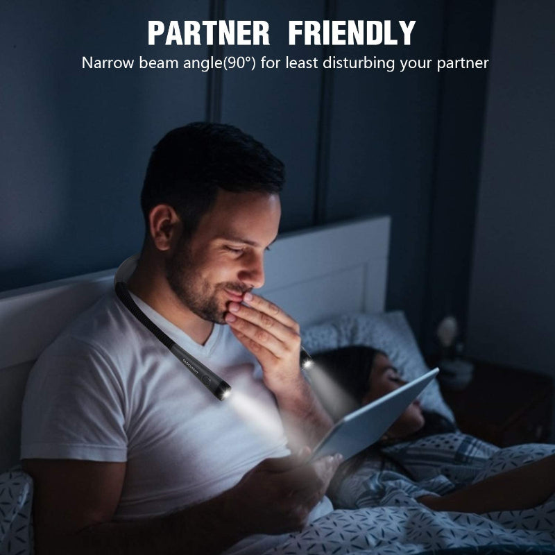 Justerbart LED-nakke læselys til komfortabel læsning 3