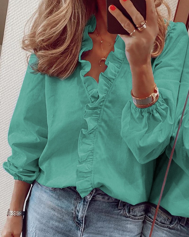 Skjortebluse Dame Elegant 100% Bomuld Raffineret Snit-3