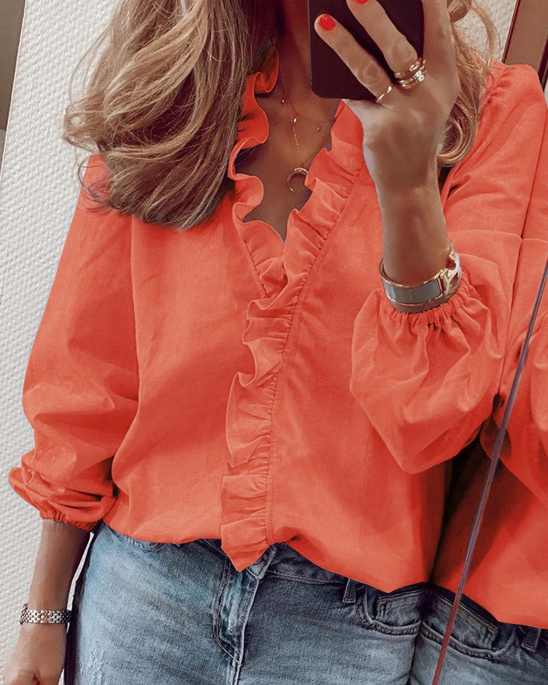 Skjortebluse Dame Elegant 100% Bomuld Raffineret Snit-4