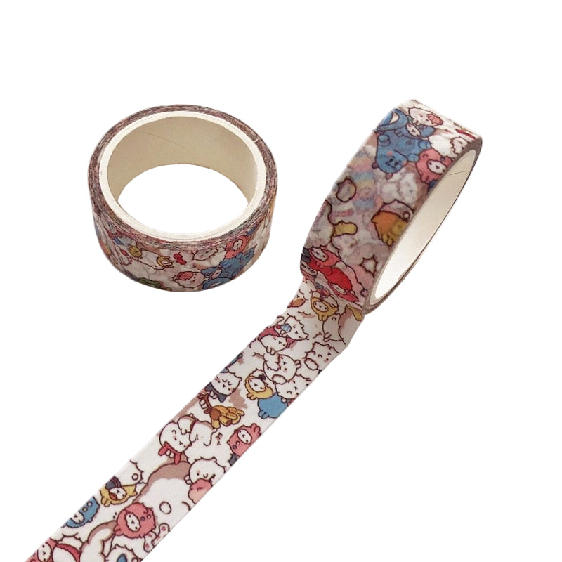 Kawaii dekorativ Washi Tape (sæt med 5)