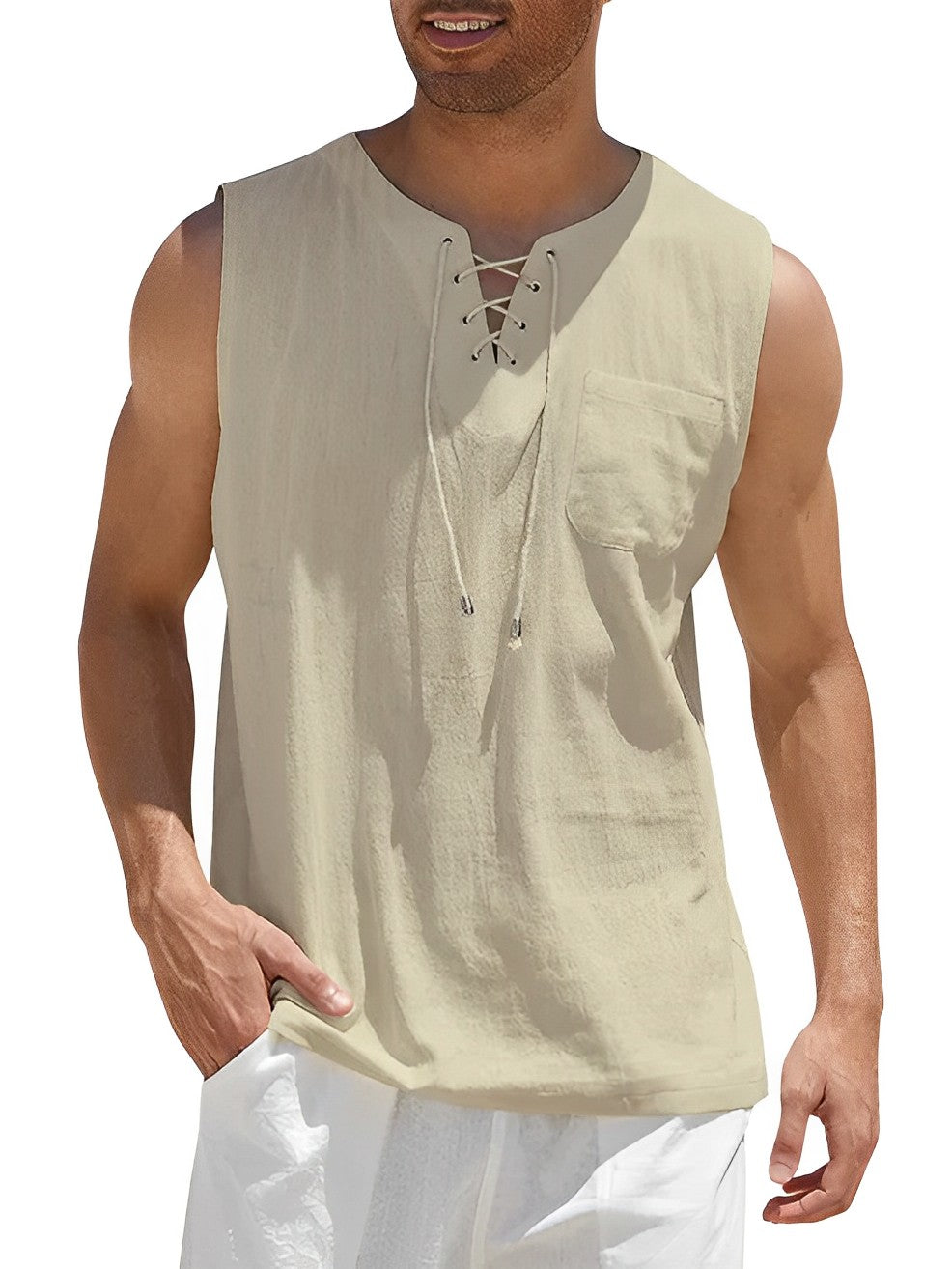Variant image for Mænds Tanktop Åndbar Komfortabel Normal Pasform-49