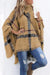 Kvindernes Farveblok Poncho Sweater med Høj Krave og Kvaster 5