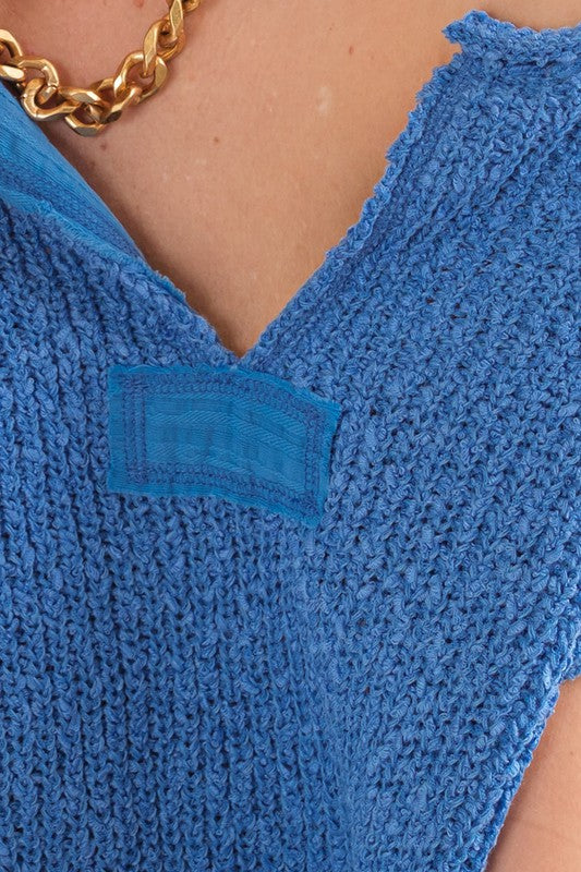Kvinders Ærmeløs Sweater i Blå 1