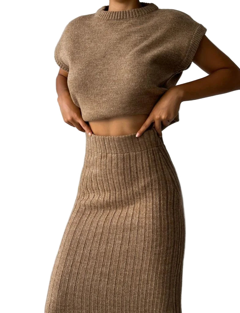 Kvinders Ærmeløst Sæt Chic Stil 0