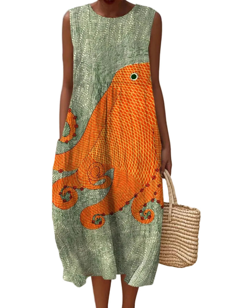 Kvinders Afslappet Kjole Flydende Silhuet 0