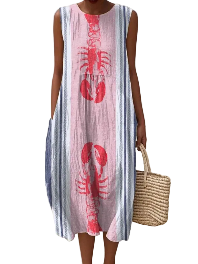 Kvinders Afslappet Kjole til Forår og Sommer 0