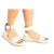 Kvinders Ankelrem Wedge Sandal i Hvid 0
