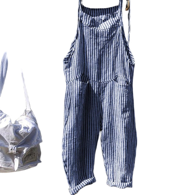 Kvinders Baggy Jumpsuit Løs Pasform Blødt Stof 0