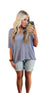 Kvinders Bermuda Shorts Høj Talje Distressed Lys 0