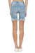 Kvinders Bermuda Shorts med Ujævnt Kant i Lys Denim 2