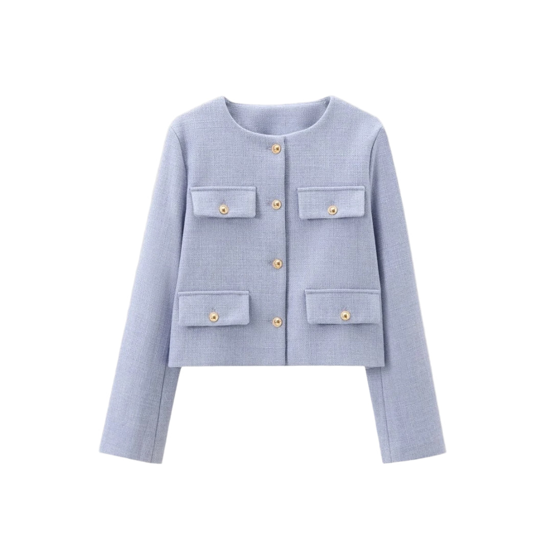 Kvinders Beskåret Cardigan med Knapper 0