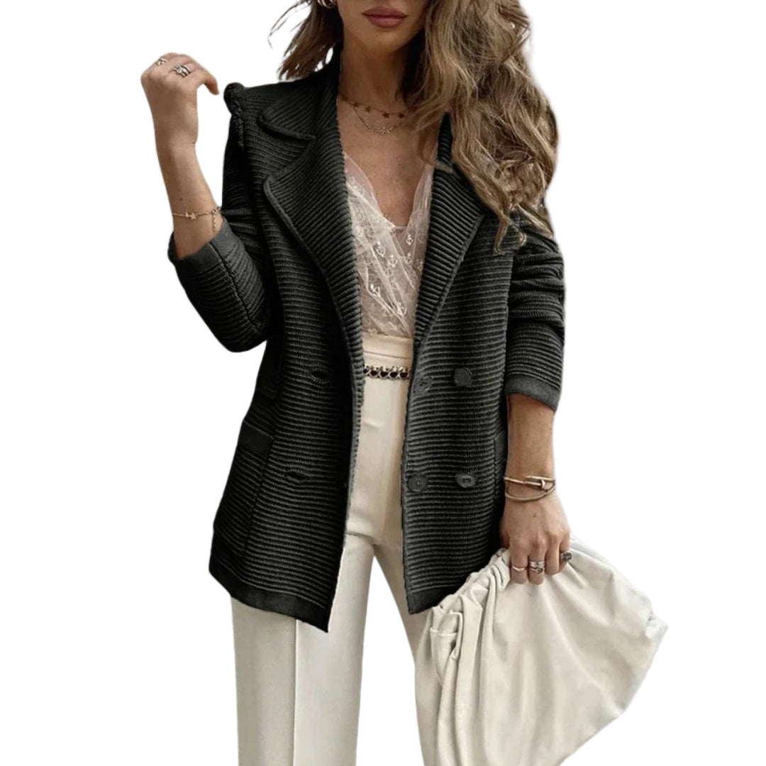 Kvinders Blazer Dobbelt Snap Stilfuld 0