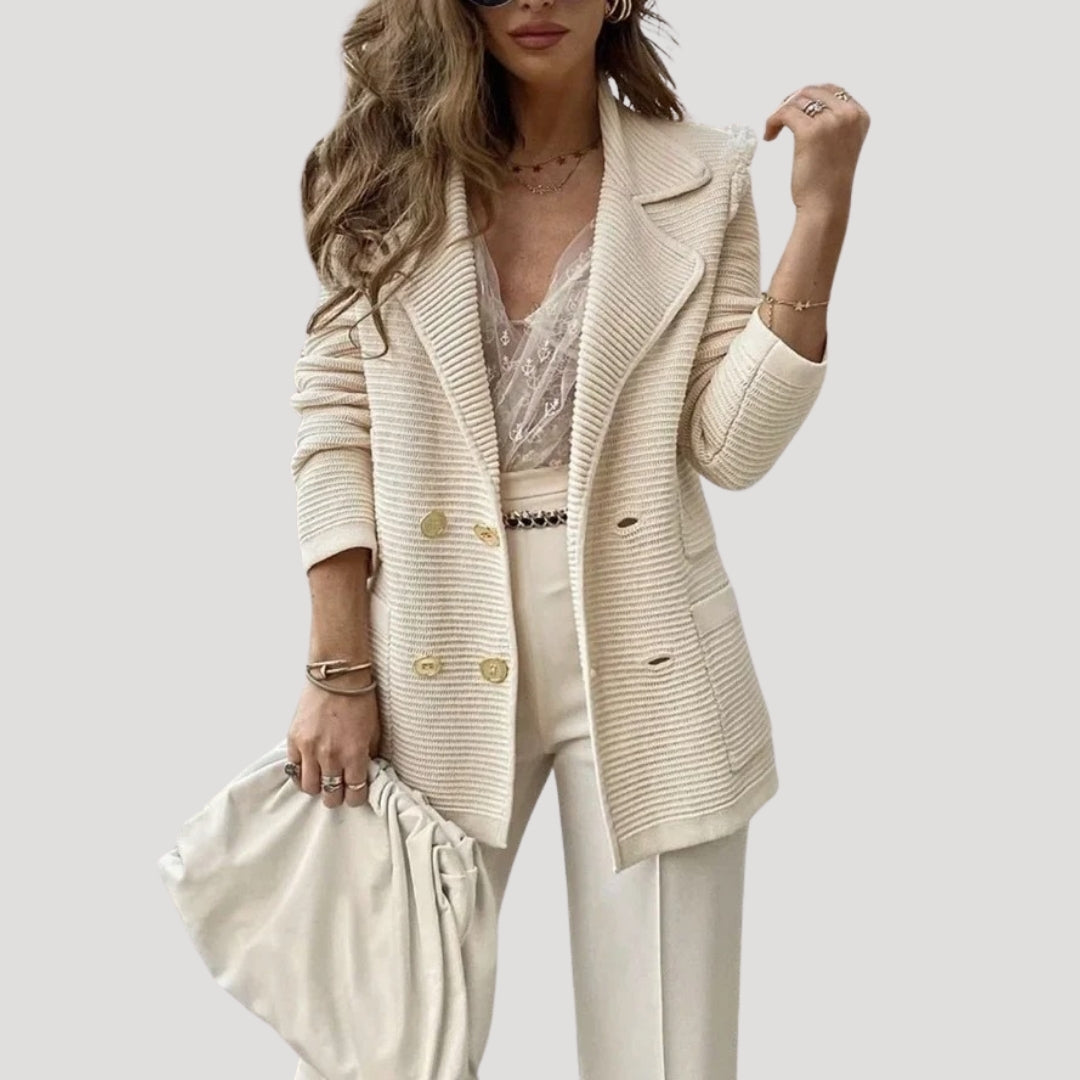 Kvinders Blazer Dobbelt Snap Stilfuld 2