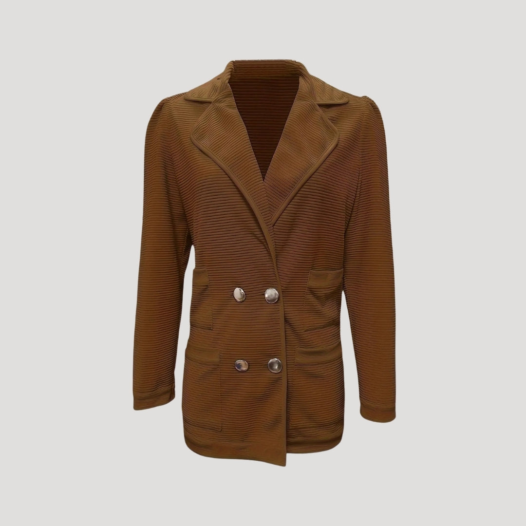 Kvinders Blazer Dobbelt Snap Stilfuld 4