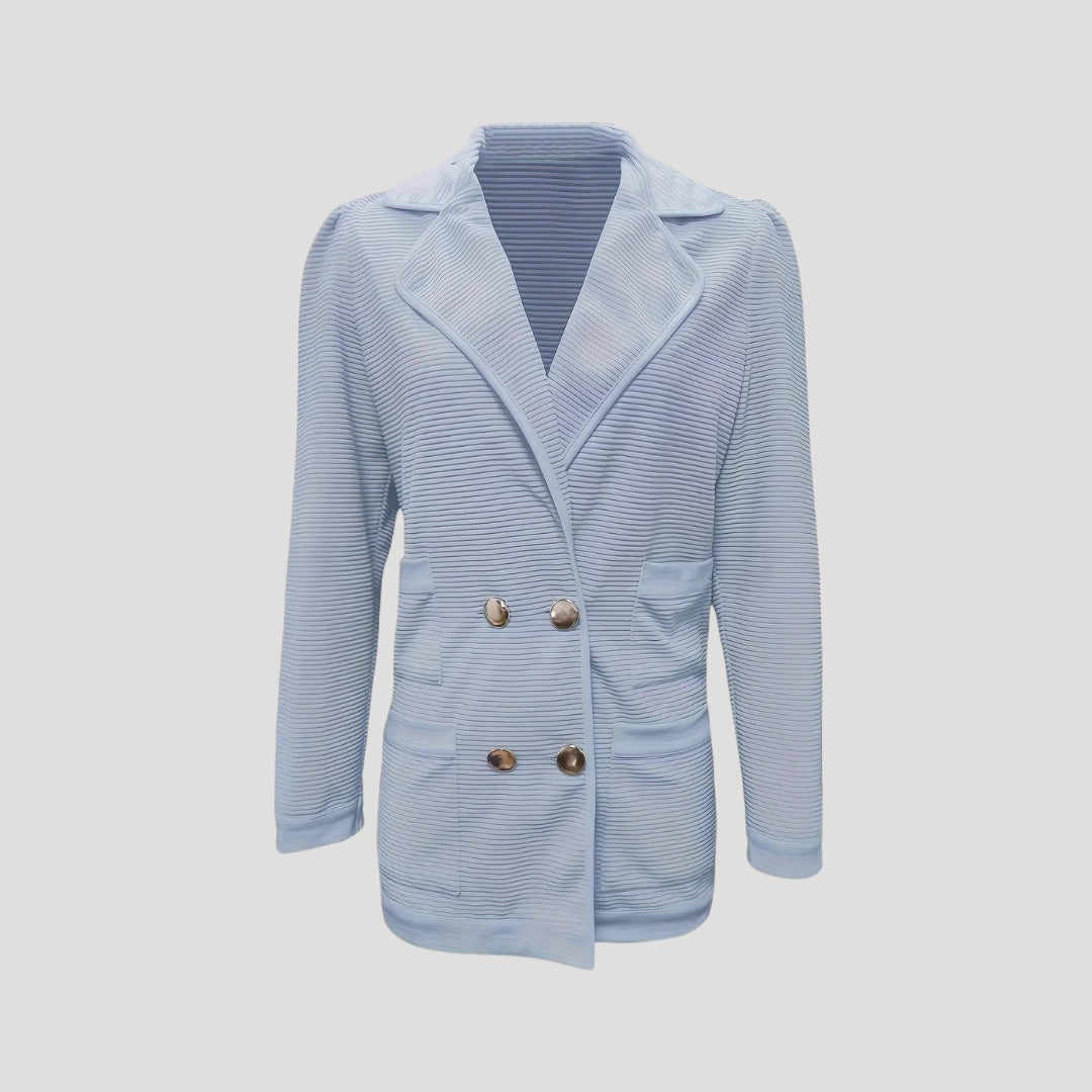 Kvinders Blazer Dobbelt Snap Stilfuld 5
