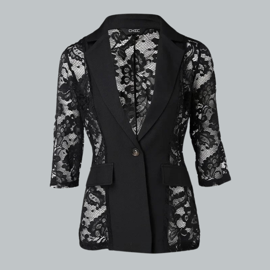 Kvinders Blazer Fitted Blonde Design Letvægtsmateriale 3