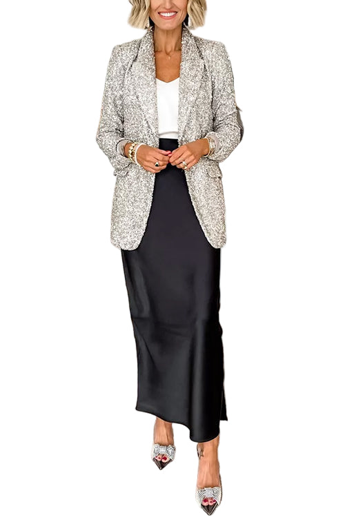 Kvinders Blazer med Pailletter til Festligheder 0