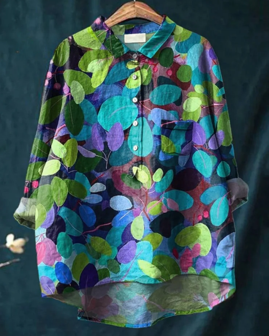 Kvinders Blomster Skjorte Button Down 9