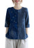 Kvinders Bluse O-Hals med Broderi og Halværmet Design 5