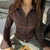 Kvinders Bluse Slim-Fit Flared Ærmer 100% Polyester 6