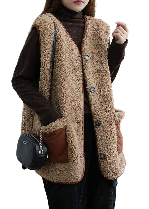 Kvinders Bluse med Knapper og Lommer i Blød Imitation Cashmere 0