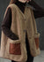 Kvinders Bluse med Knapper og Lommer i Blød Imitation Cashmere 1