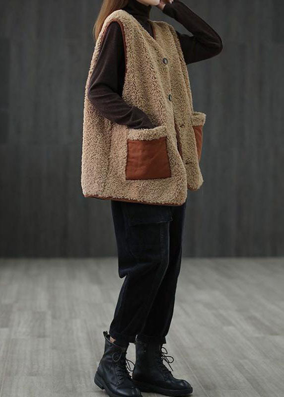 Kvinders Bluse med Knapper og Lommer i Blød Imitation Cashmere 4