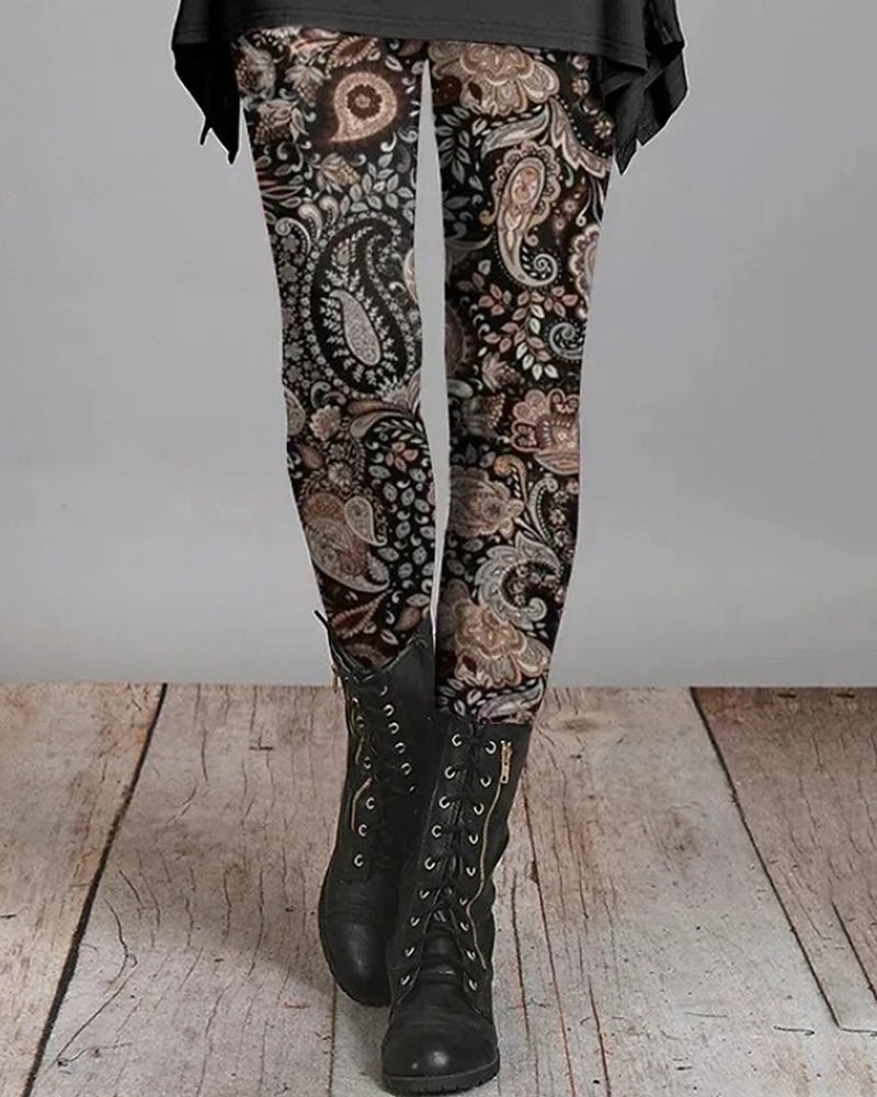 Kvinders Boho Leggings Trendy Mønster 1