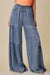 Kvinders Bred Bukser Med Rynker Vasket Denim 1
