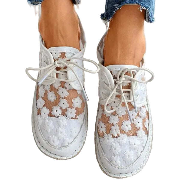 Kvinders Broderede Sneakers Komfortabel Stil 0