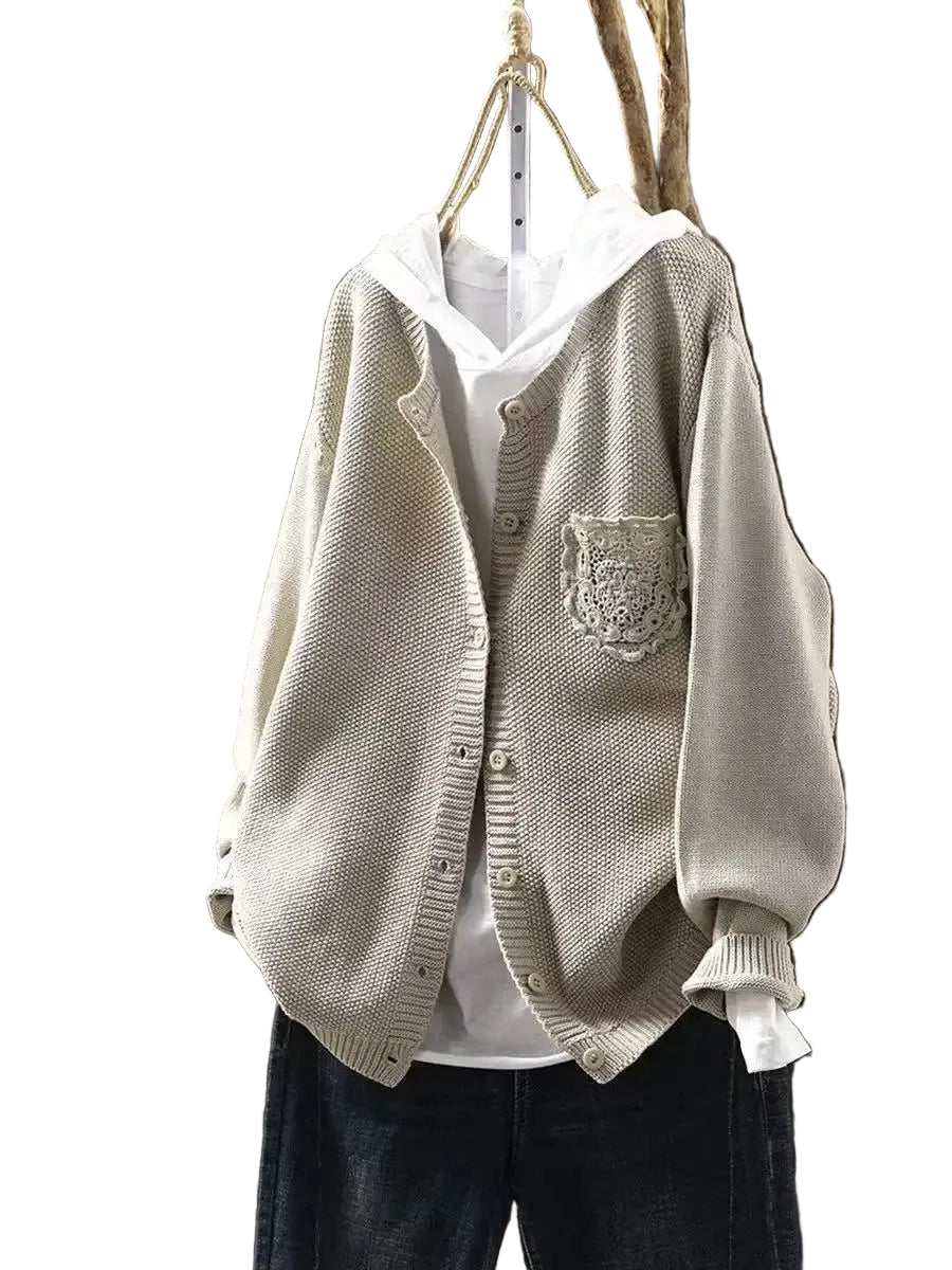 Kvinders Cardigan med Draperet Silhuet 0