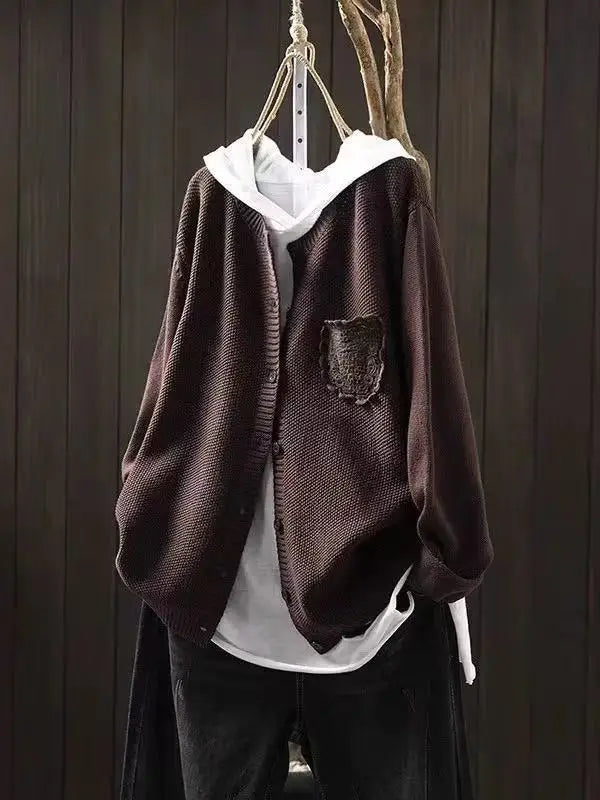 Kvinders Cardigan med Draperet Silhuet 2