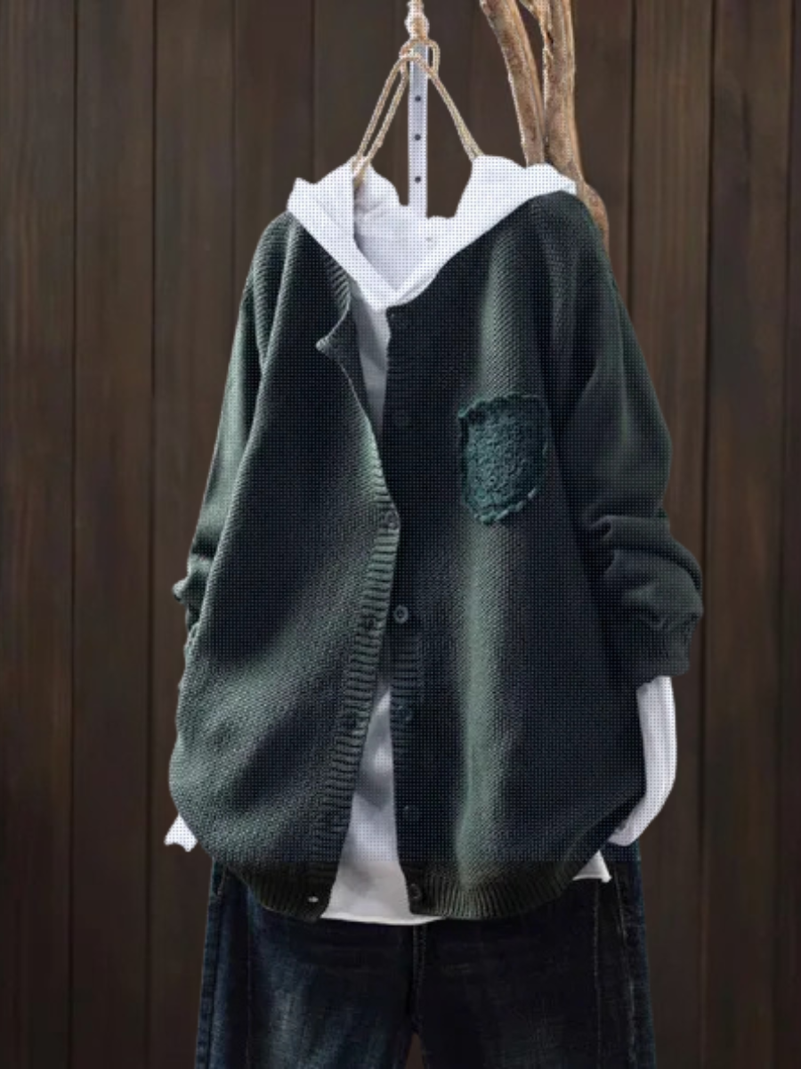 Kvinders Cardigan med Draperet Silhuet 4