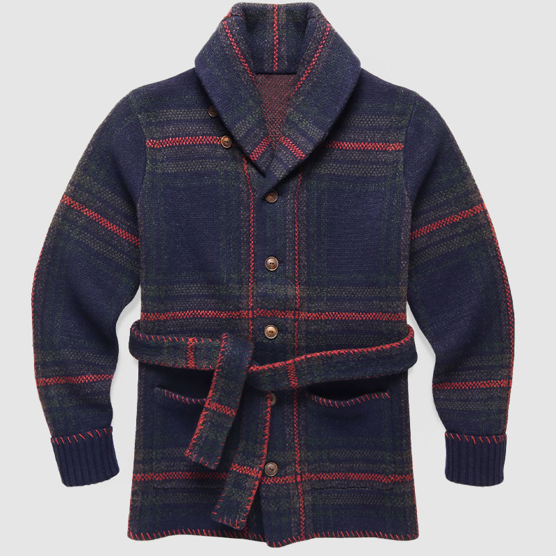 Kvinders Cardigan med Plaid Mønster 2