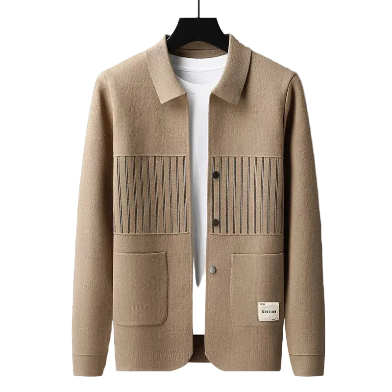 Kvinders Cardigan med Polokrave og Slank Silhuet 0