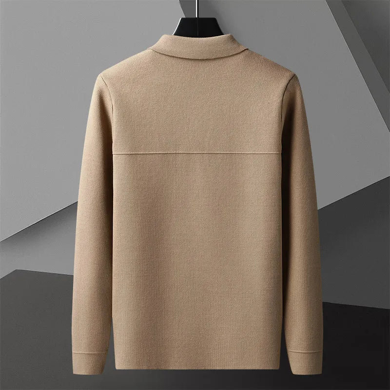 Kvinders Cardigan med Polokrave og Slank Silhuet 1