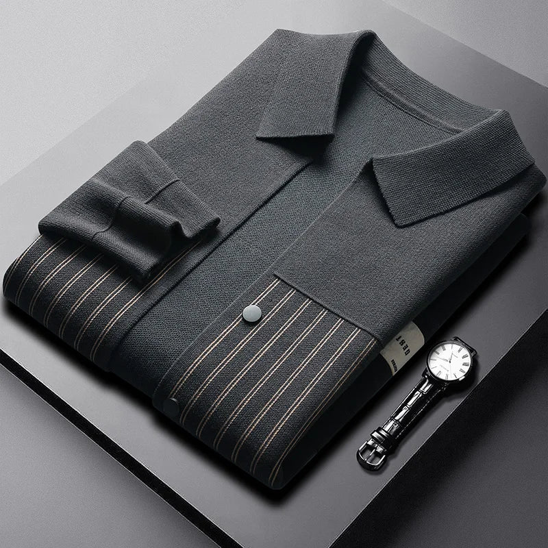 Kvinders Cardigan med Polokrave og Slank Silhuet 5