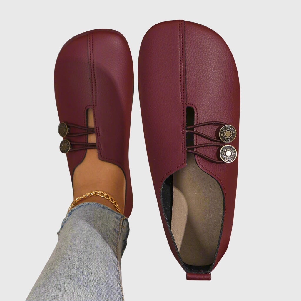 Kvinders Casual Slip-On Flats med Knapdetalje 4