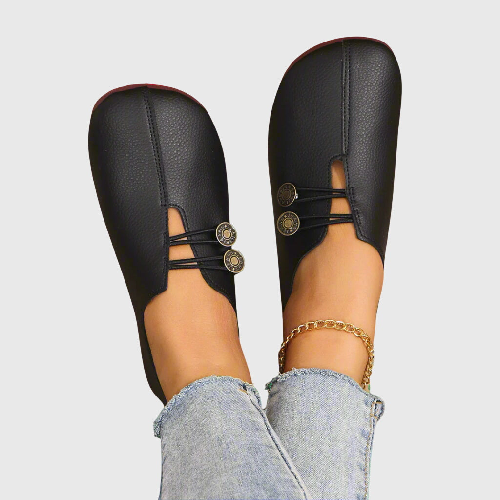 Kvinders Casual Slip-On Flats med Knapdetalje 6