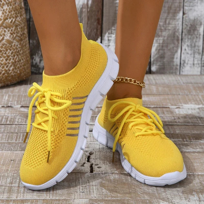 Kvinders Casual Sneakers Åndbar Mesh Slip-On 10