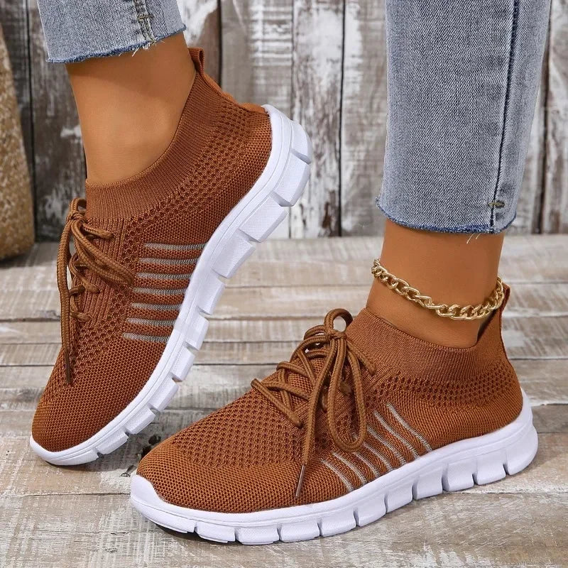 Kvinders Casual Sneakers Åndbar Mesh Slip-On 4