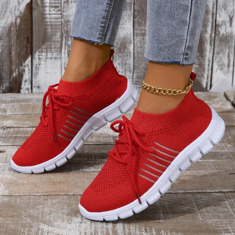 Kvinders Casual Sneakers Åndbar Mesh Slip-On 7