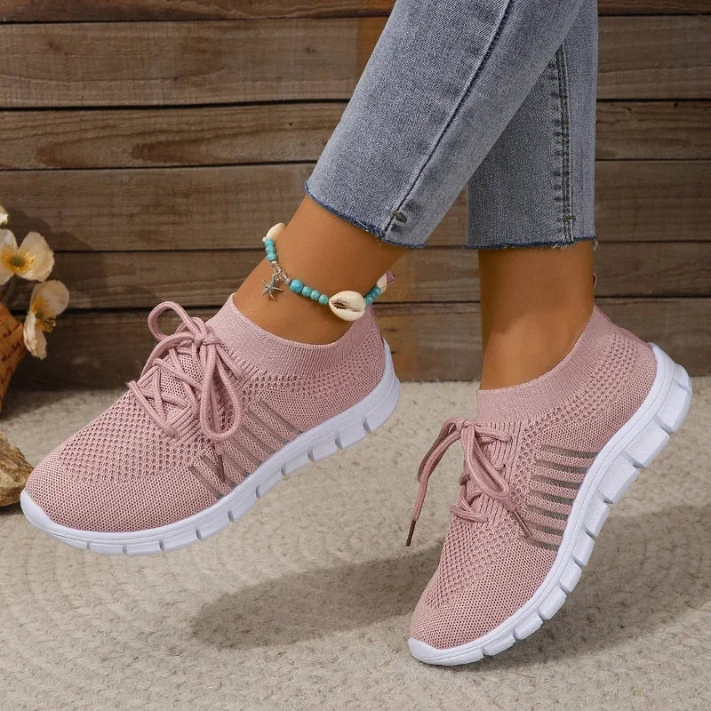 Kvinders Casual Sneakers Åndbar Mesh Slip-On 8