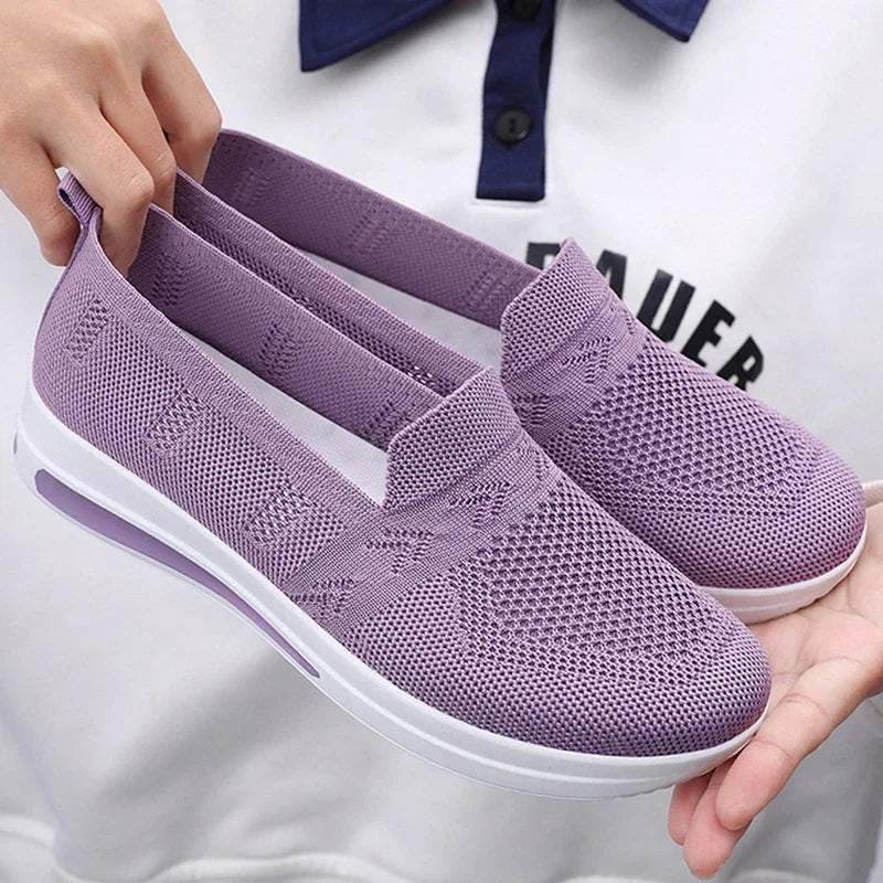 Kvinders Casual Sneakers Åndbar Strik Mesh 5