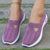 Kvinders Casual Sneakers Letvægts Åndbart Stof Flad Sål 6