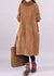 Kvinders Corduroy Kjole Turtleneck Lange Ærmer Patchwork Design 2